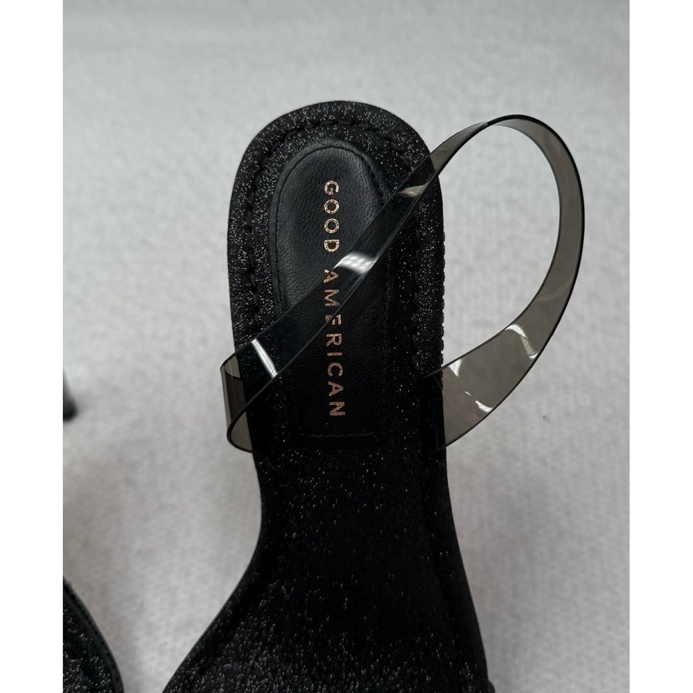 Good American Crystal Crush Lucite Glitter‎ Sling Back Heels Sz 9.5 NWOB! - Picture 3 of 7